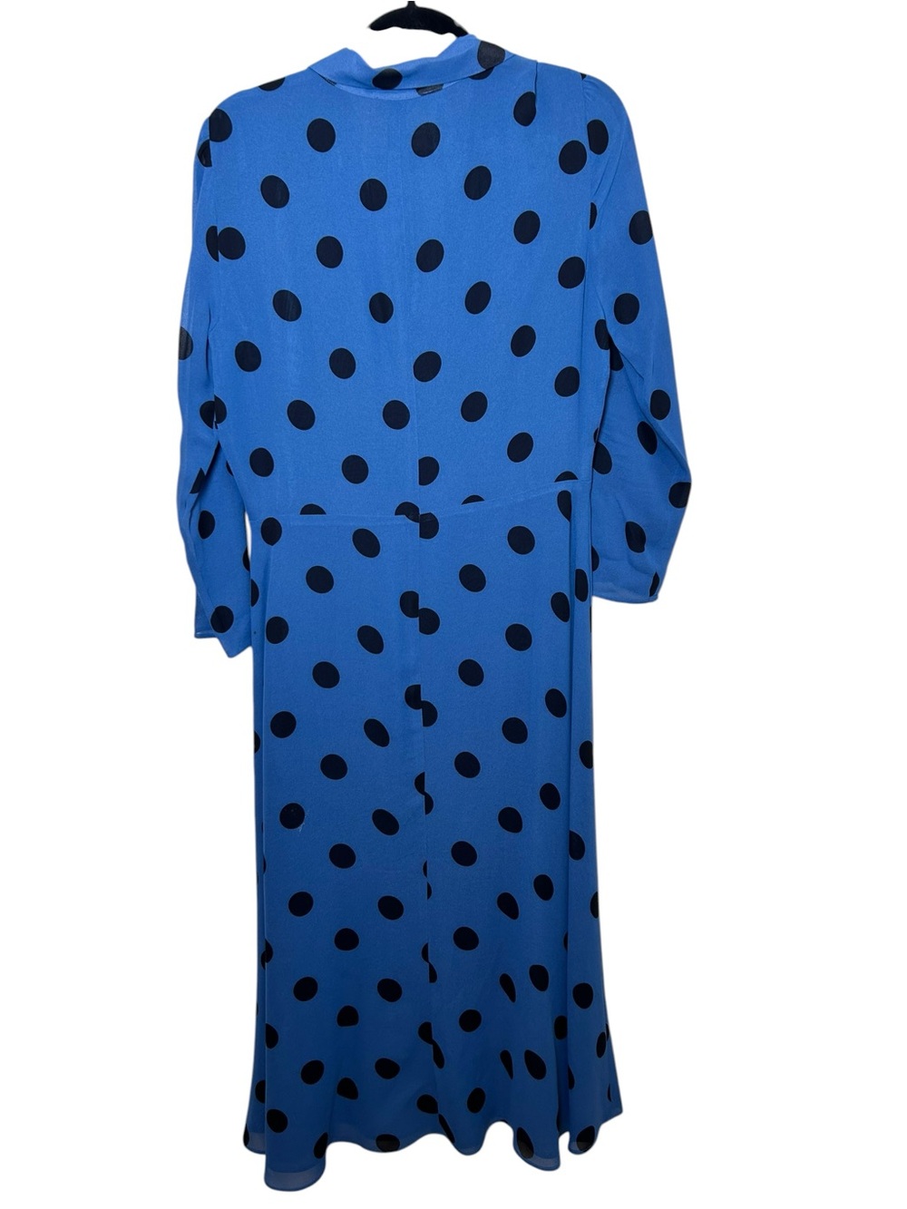 Reformation Arcadia blue polka dot midi shirt dress size 10 retro pinup 50s trad - Picture 3 of 10
